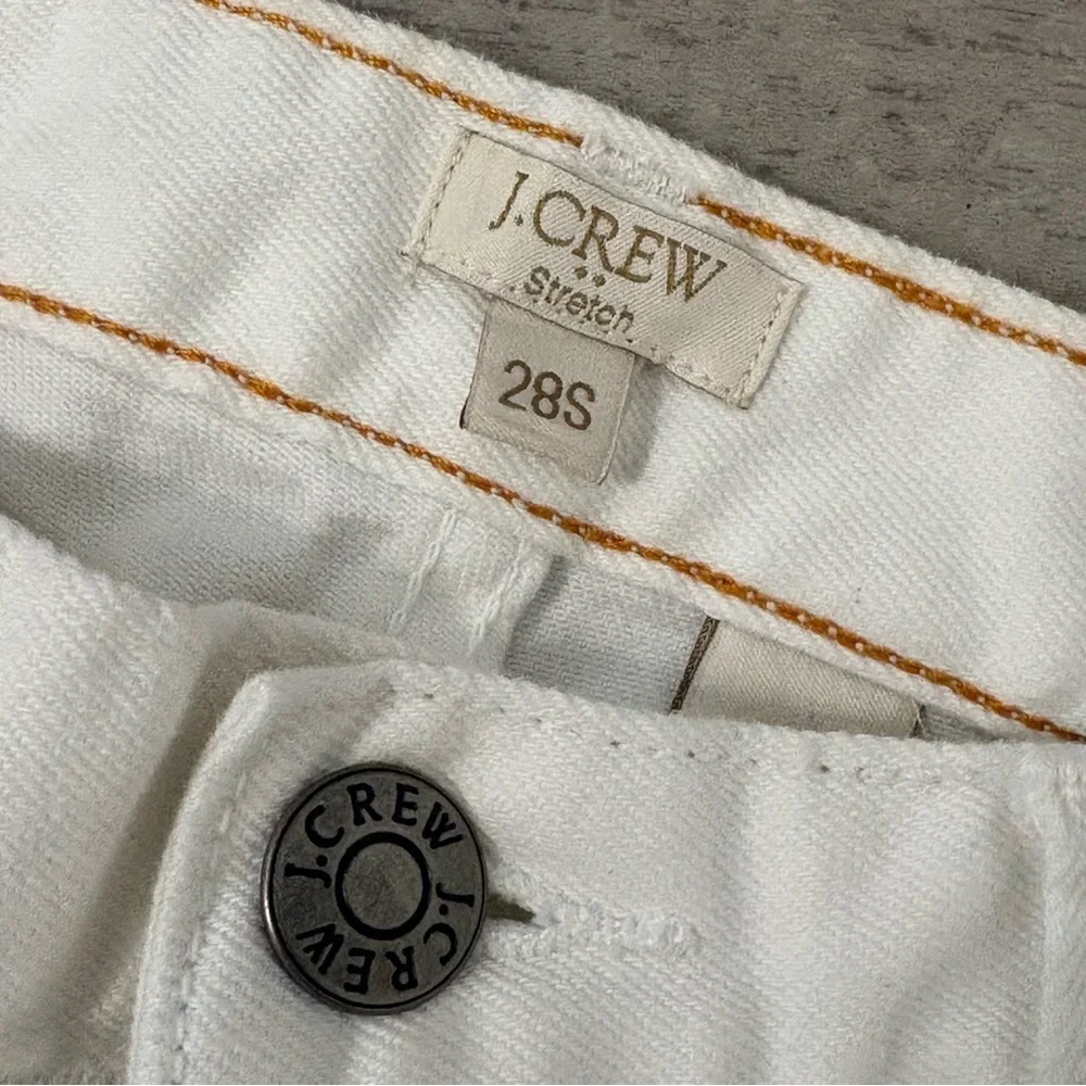 J.Crew White Denim Stretch Jean Straight Leg SZ 28 (6) S